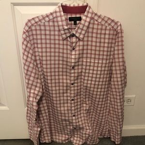 Untucked standard fit button up shirt